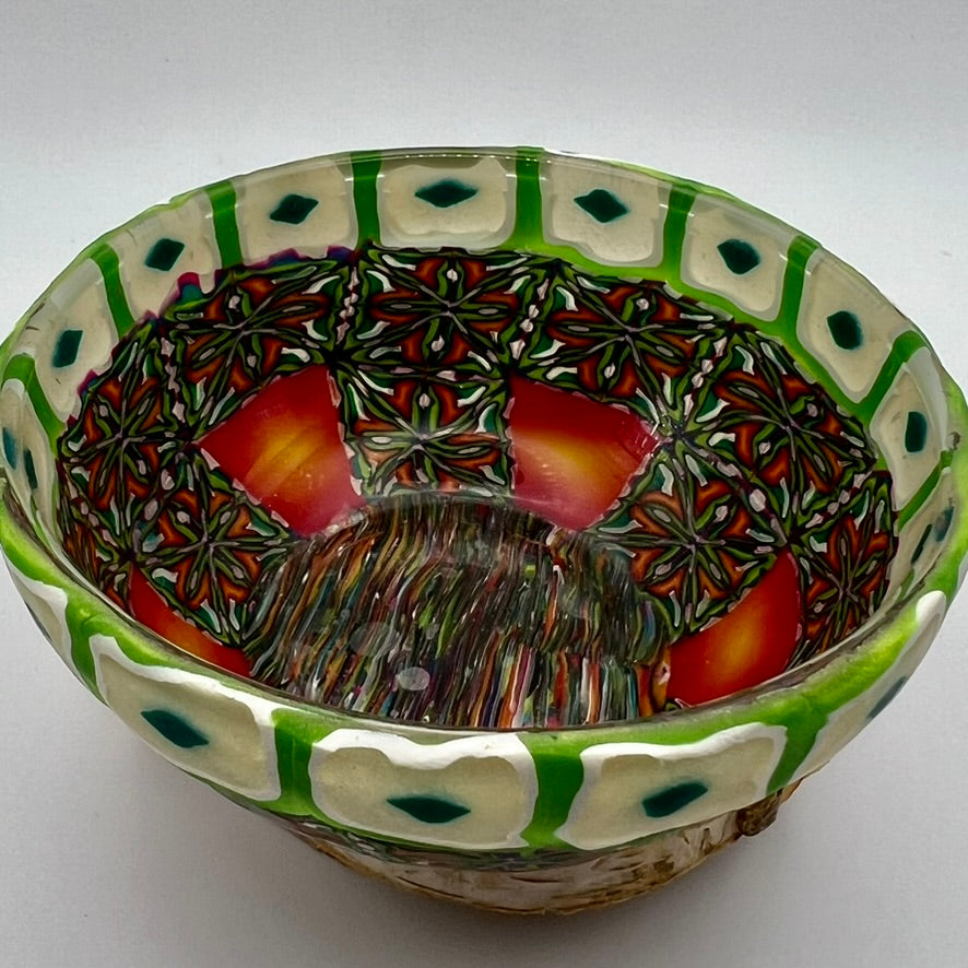 Blue and Green with vibrant pattern