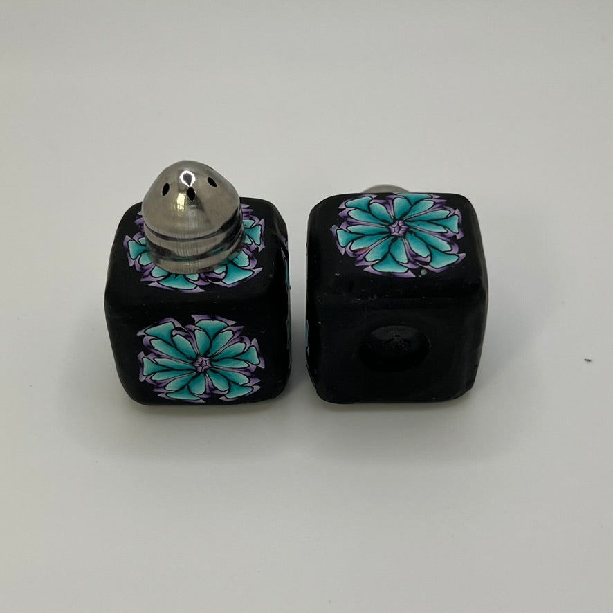Teal and Purple Flowers