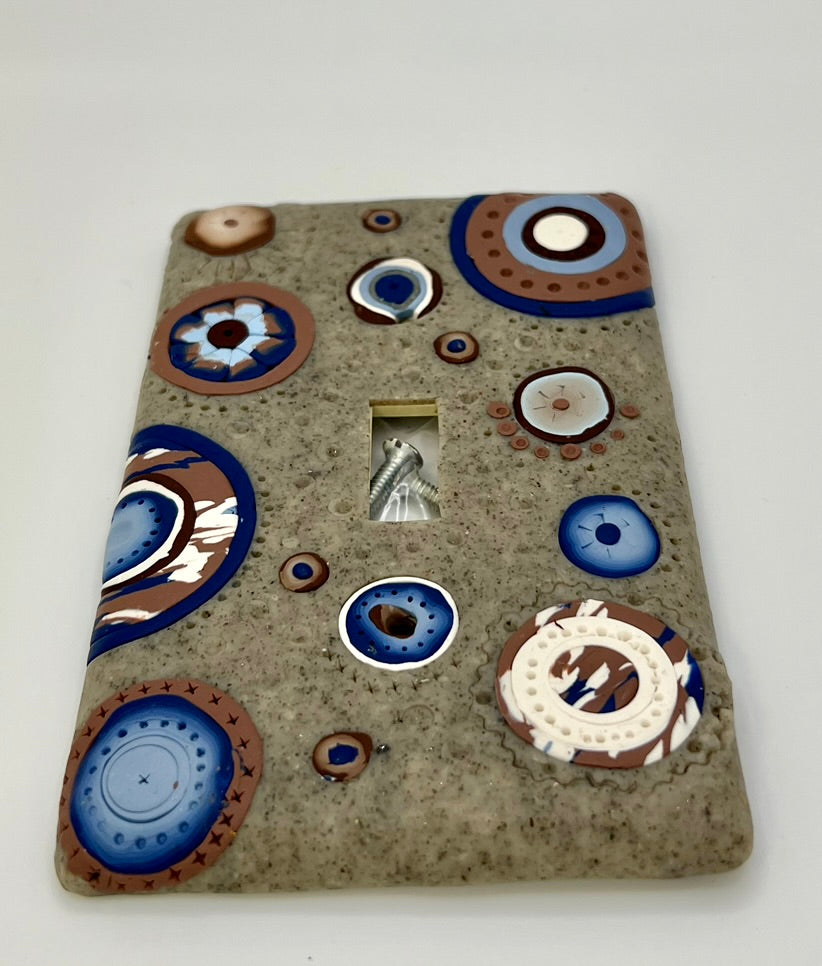 Granite with Blue and Brown Circle Designs