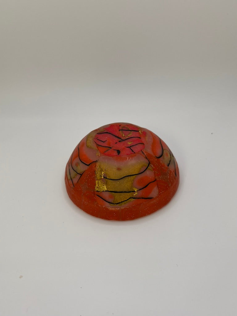 Fiery Red with Black and Gold