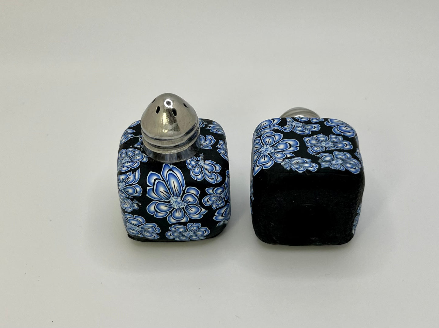 Blue Flowers on Black