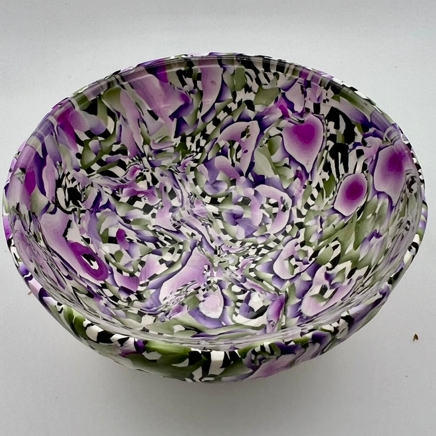 Purple and Olive Swirls with Stripes
